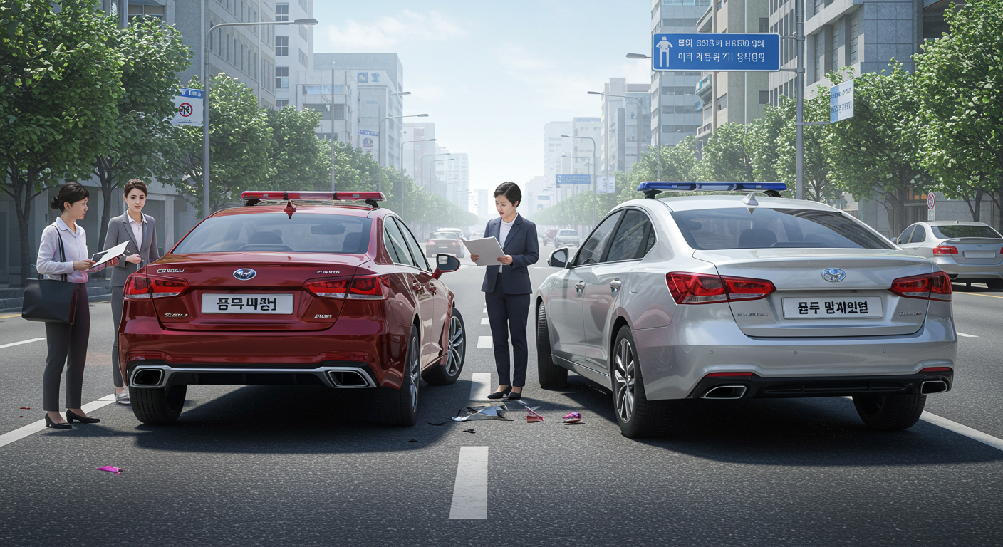 후방추돌사고&amp;#44; 100퍼센트과실&amp;#44; 교통사고합의금