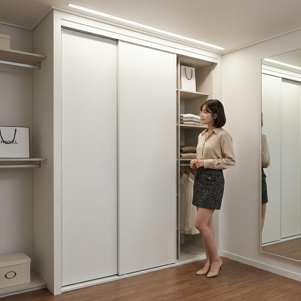 먼지 안 쌓이는 슬라이딩 도어 붙박이장 장단점