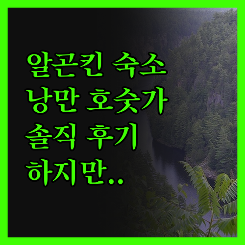 알곤킨 레이크사이드 인, 솔직 후기!