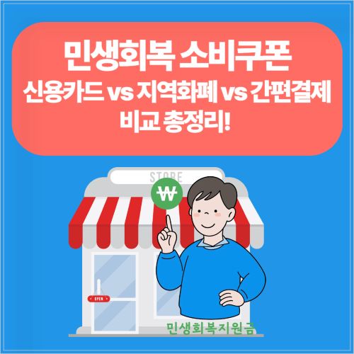 소비쿠폰 신용카드 vs 지역화폐 vs 간편결제 비교 총정리!
