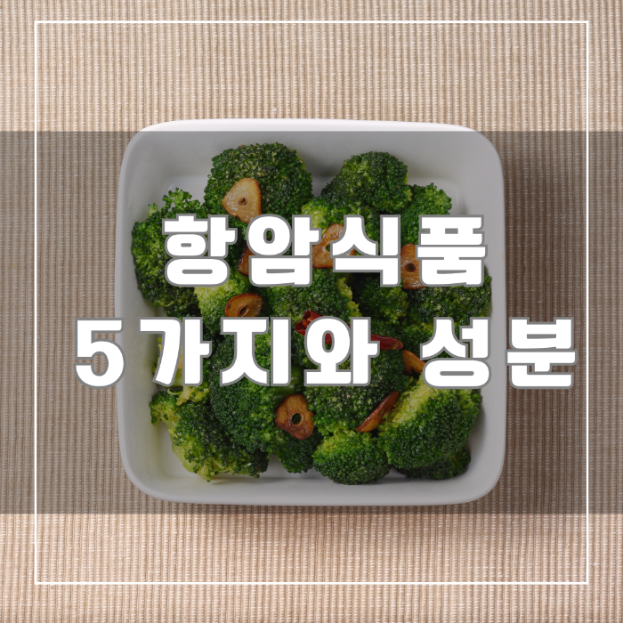 항암식품 5가지와 성분