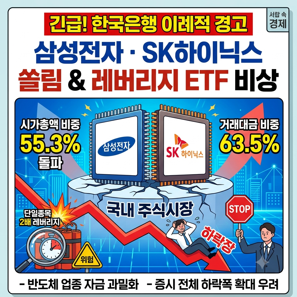 한국은행 이례적 경고, 삼전 닉스 쏠림 & 레버리지 ETF 비상