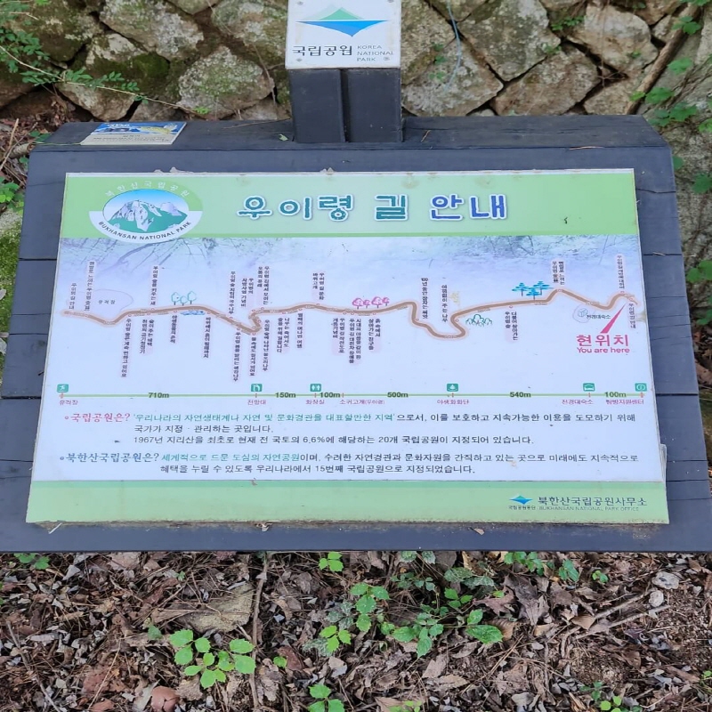 우이령길 안내문