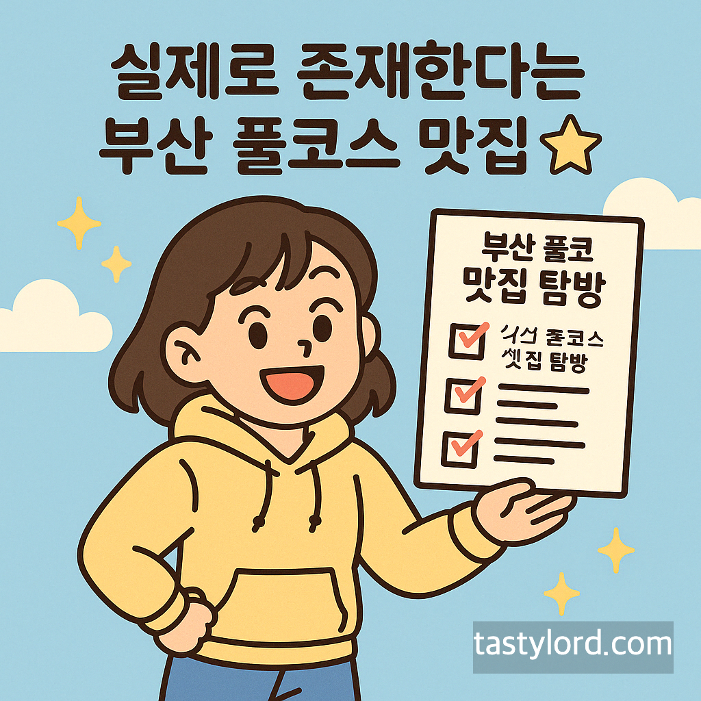 실제로 존재한다는 부산 풀코스 맛집 지역별 분류, 분석, 지도