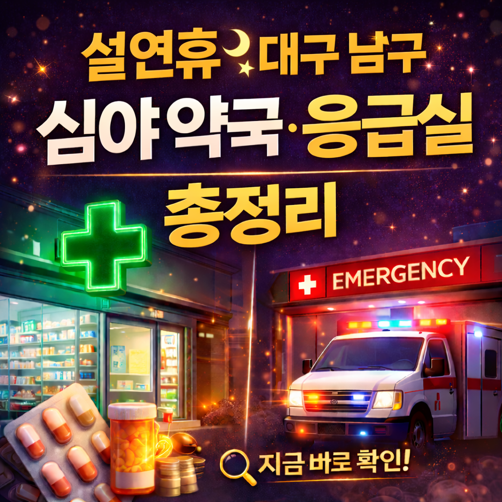 설연휴 대구 남구 심야 약국·응급실 바로가기