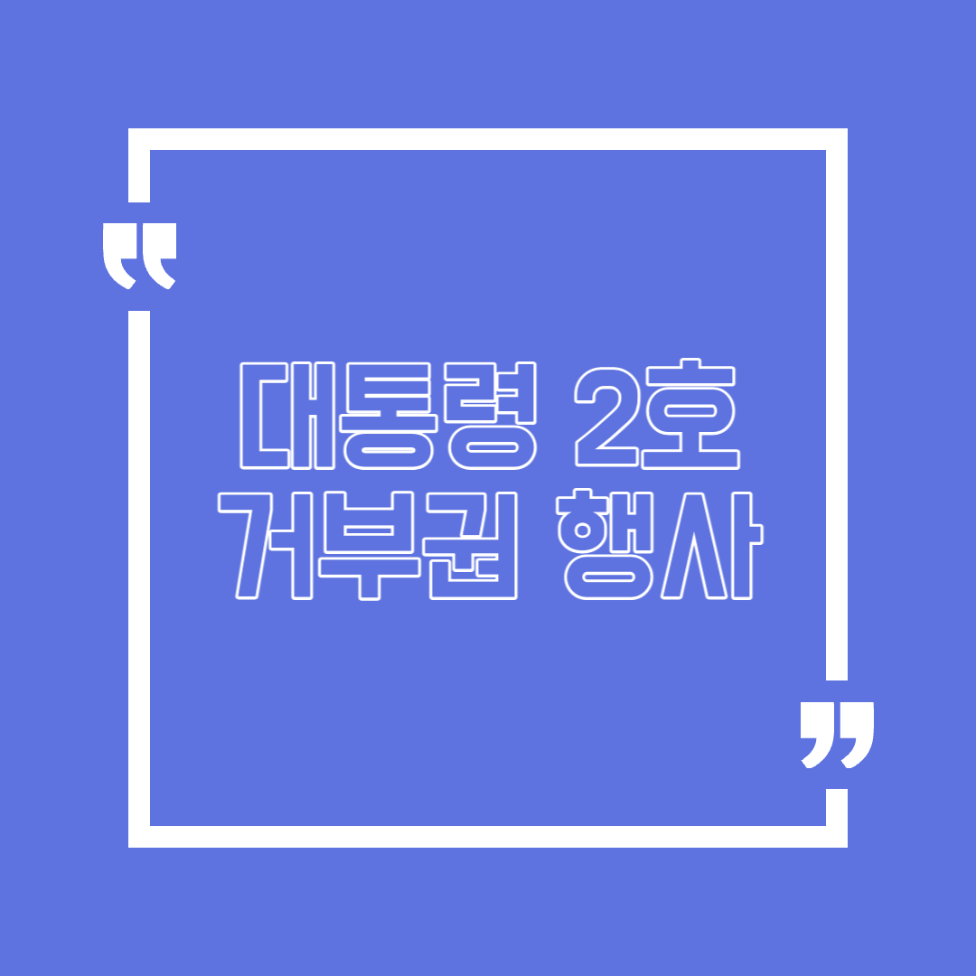 대통령 2호 거부권 행사