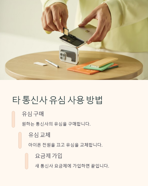 타 통신사 유심 사용 방법