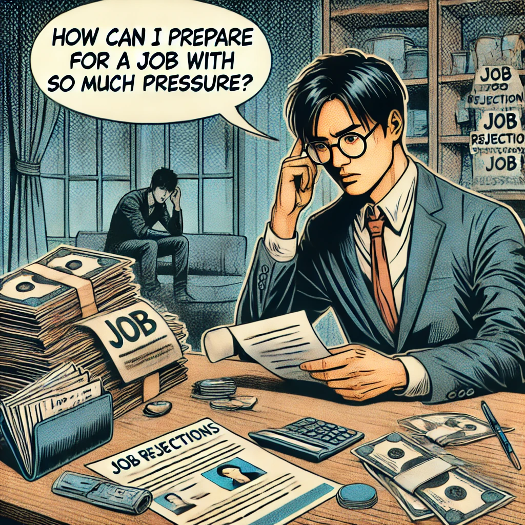 재정적 스트레스를 받고 있는 모습