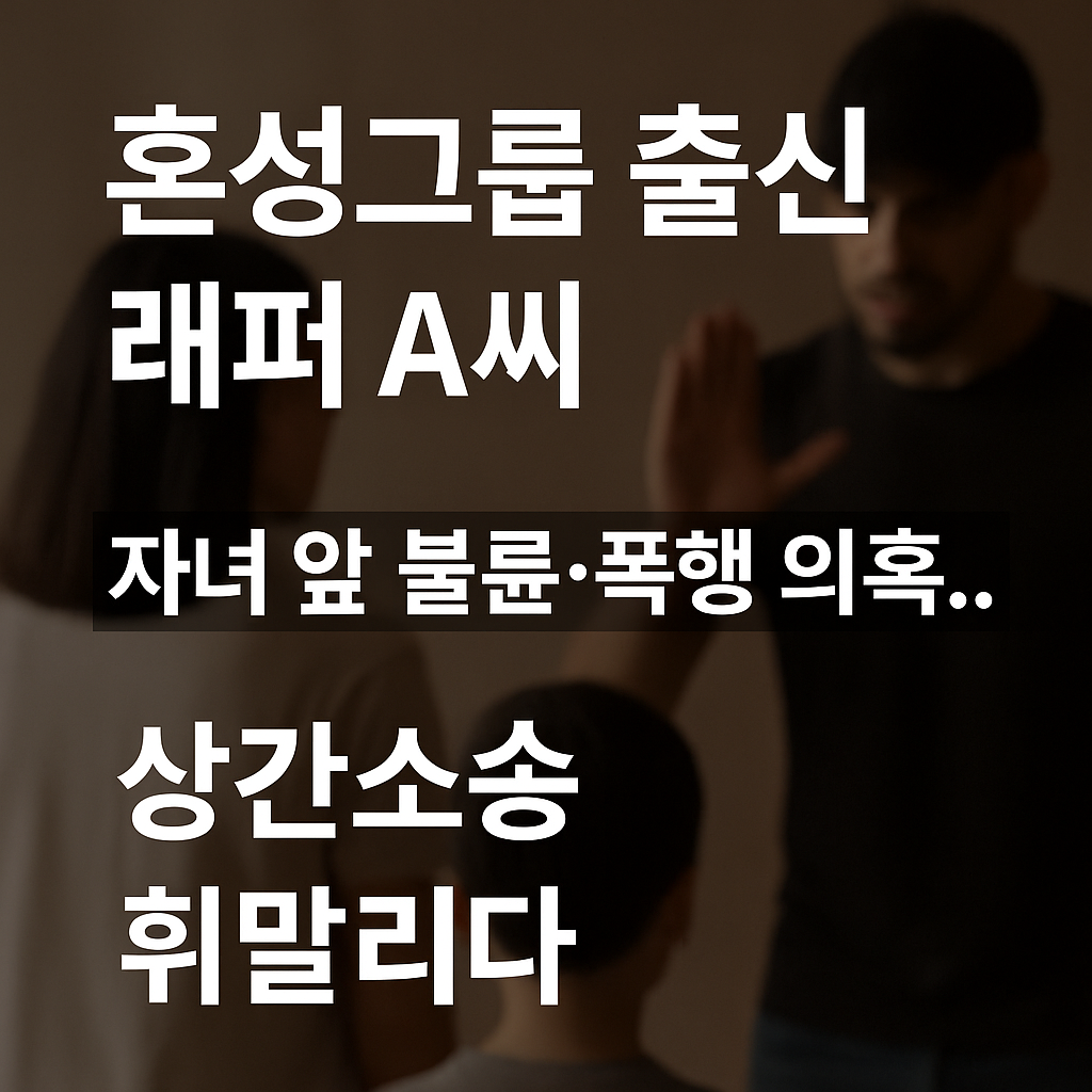 자녀 앞 불륜과 폭행 의혹&hellip; 혼성그룹 출신 래퍼 A씨 상간소송에 휘말리다