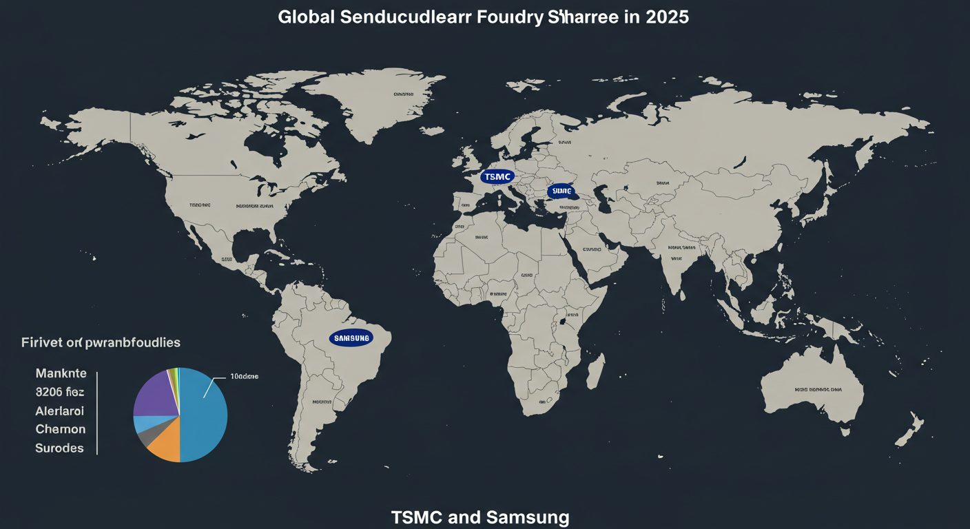 글로벌 반도체 파운드리 시장 점유율 인포그래픽