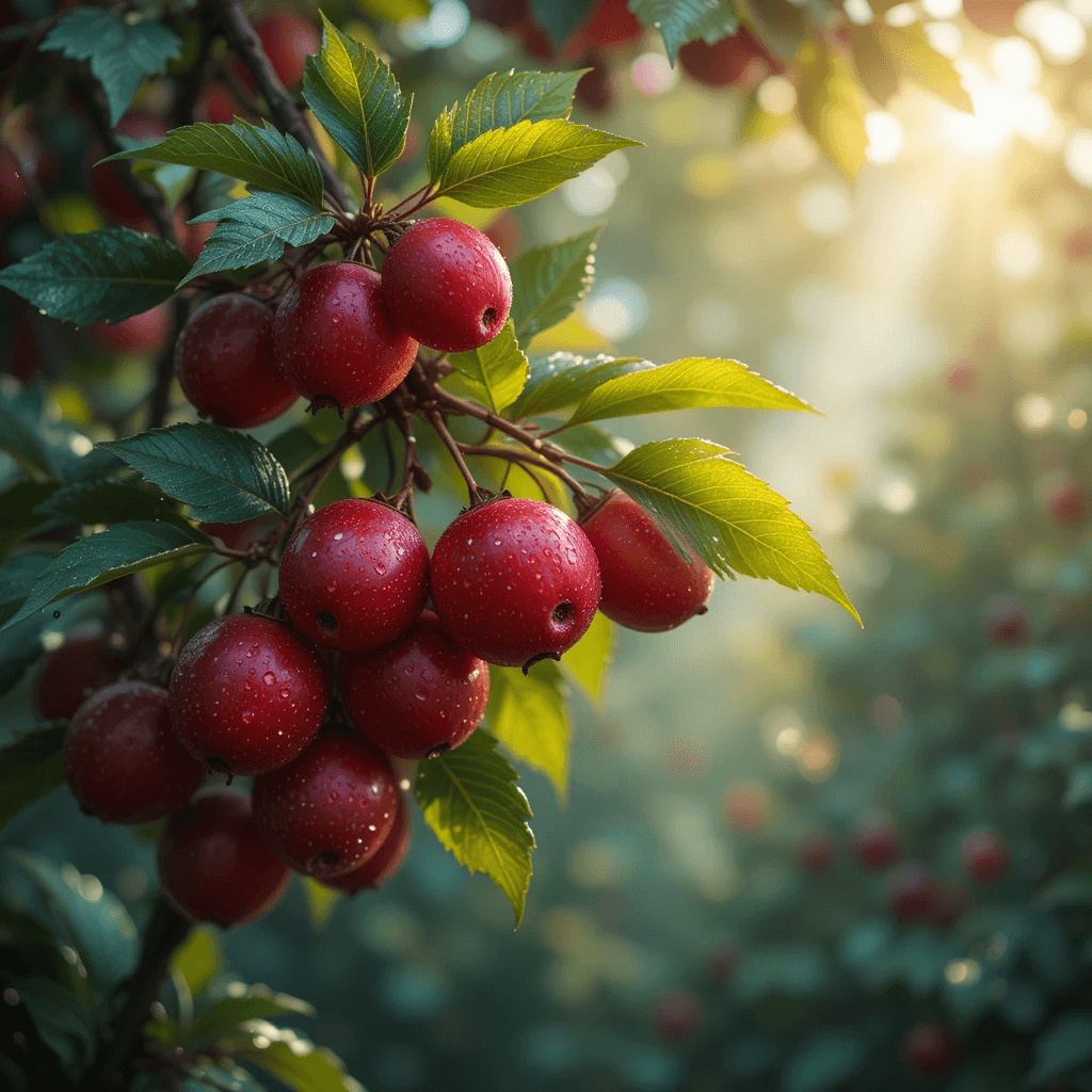 대박 태몽의 대표 꿈 홍보 포스터로 붉은 열매 꿈입니다.