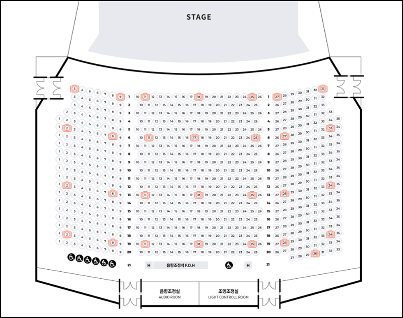 충무아트센터 좌석배치도 바로보기