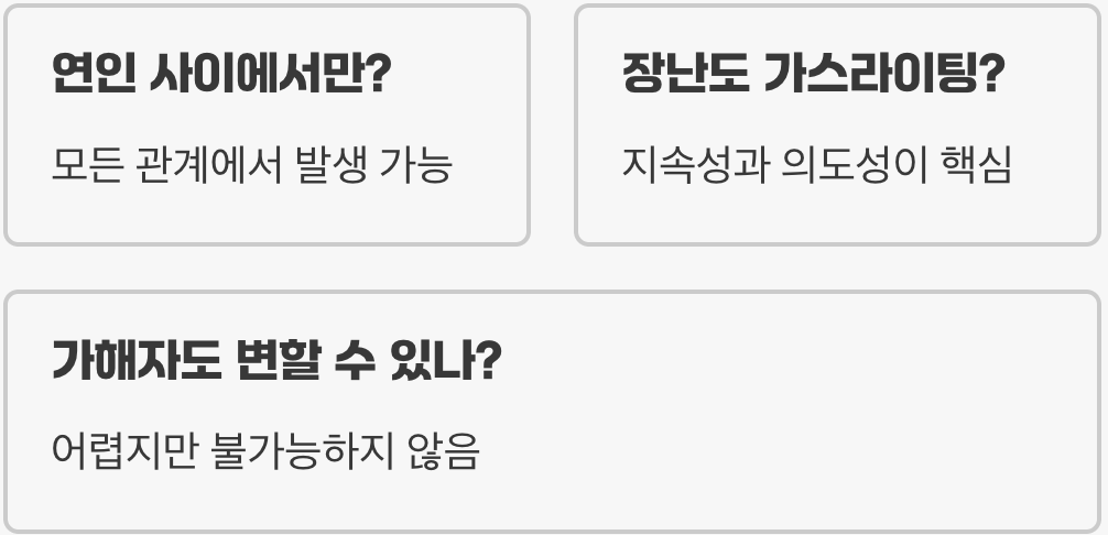 가스라이팅의 의미와 어원&amp;#44; 일상 속에서 일어나는 심리 조작