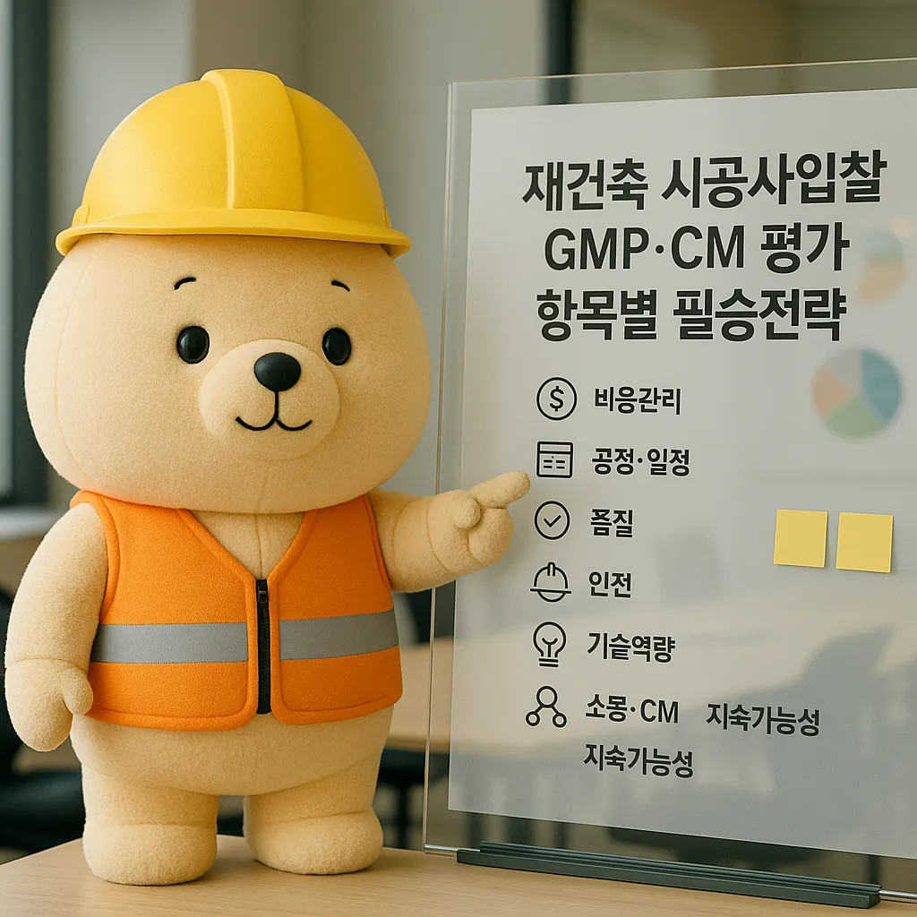 재건축 시공사입찰 GMP·CM 평가항목별 필승전략