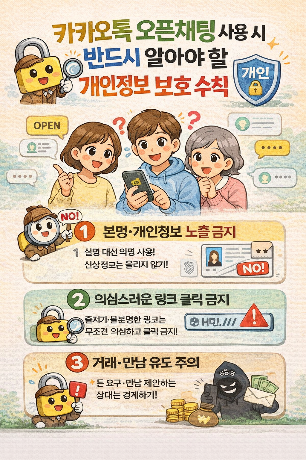 카카오톡 오픈채팅 사용 시 반드시 알아야 할 개인정보 보호 수칙