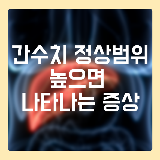 간수치 정상범위&#44; 높아지면 나타나는 증상