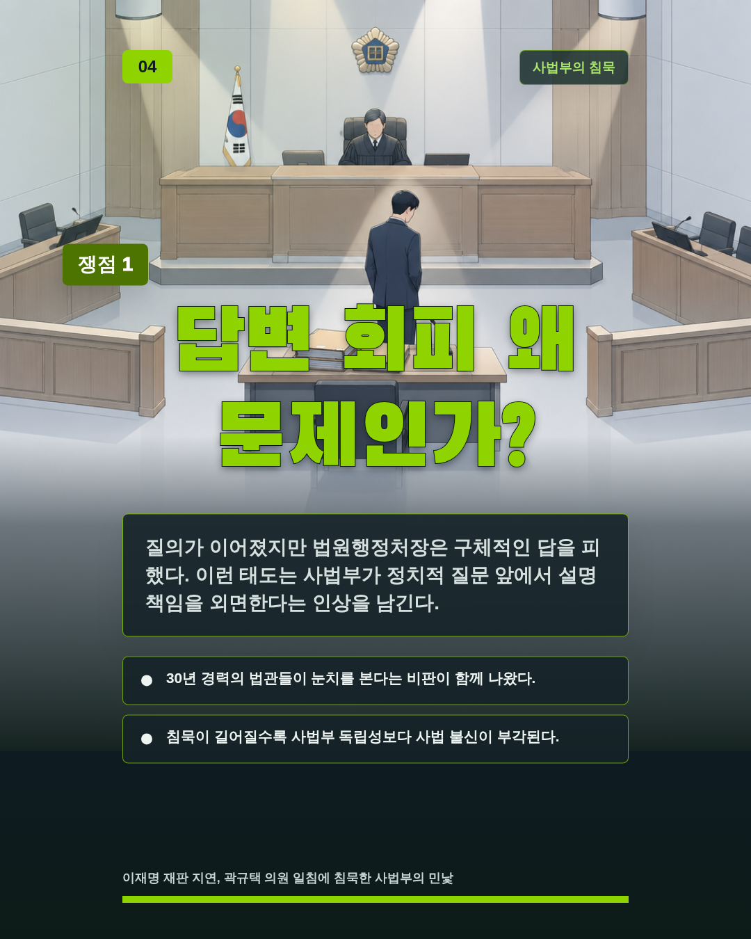 답변 회피 왜 문제인가?