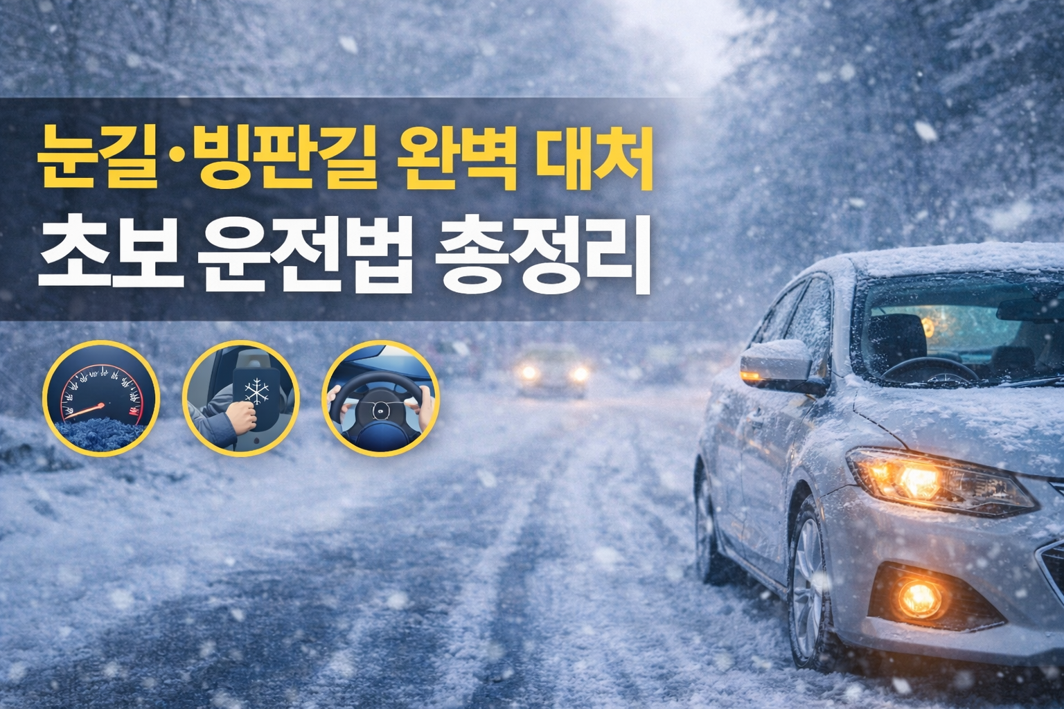 눈길, 빙판길 완벽 대처! 초보 운전법 총정리