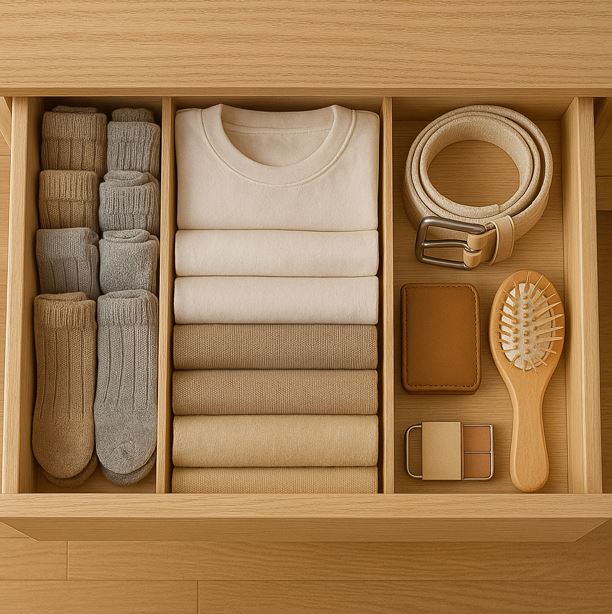 정리 정돈이 잘 된 서랍장