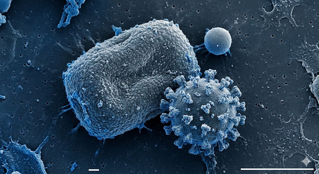 다양한 바이러스의 크기 차이