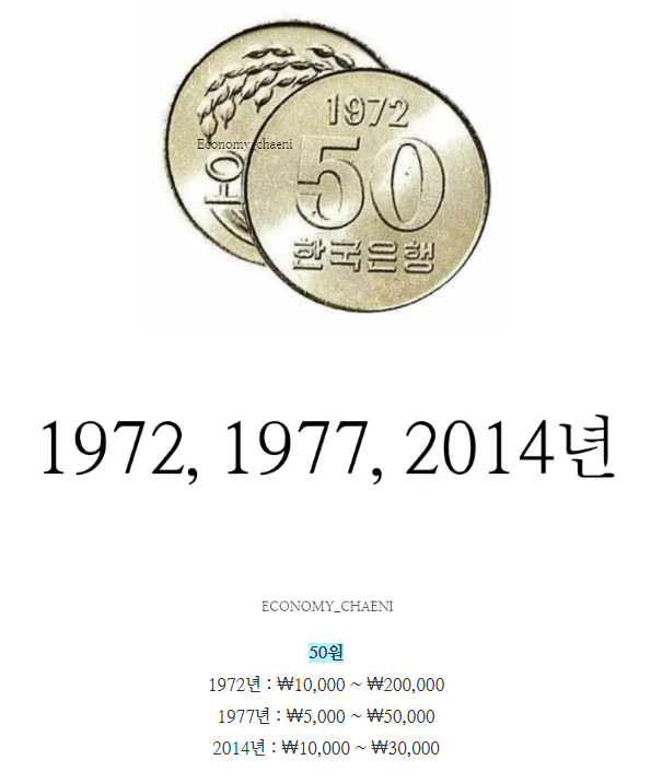 50원희귀동전-년도