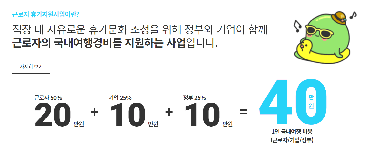 근로자 휴가지원 사업 신청자격 신청방법