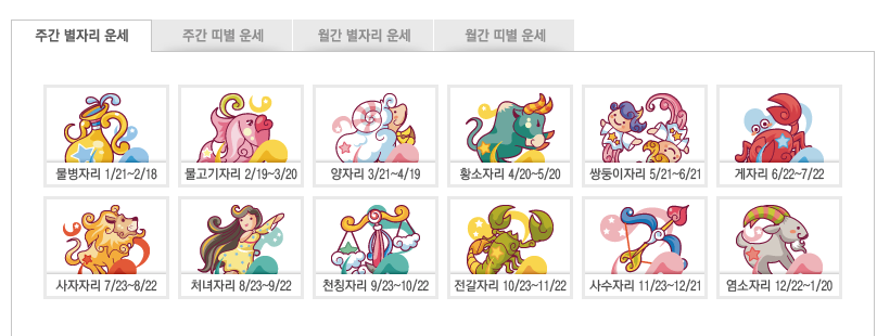 산수도인 별자리 운세 3분 총정리