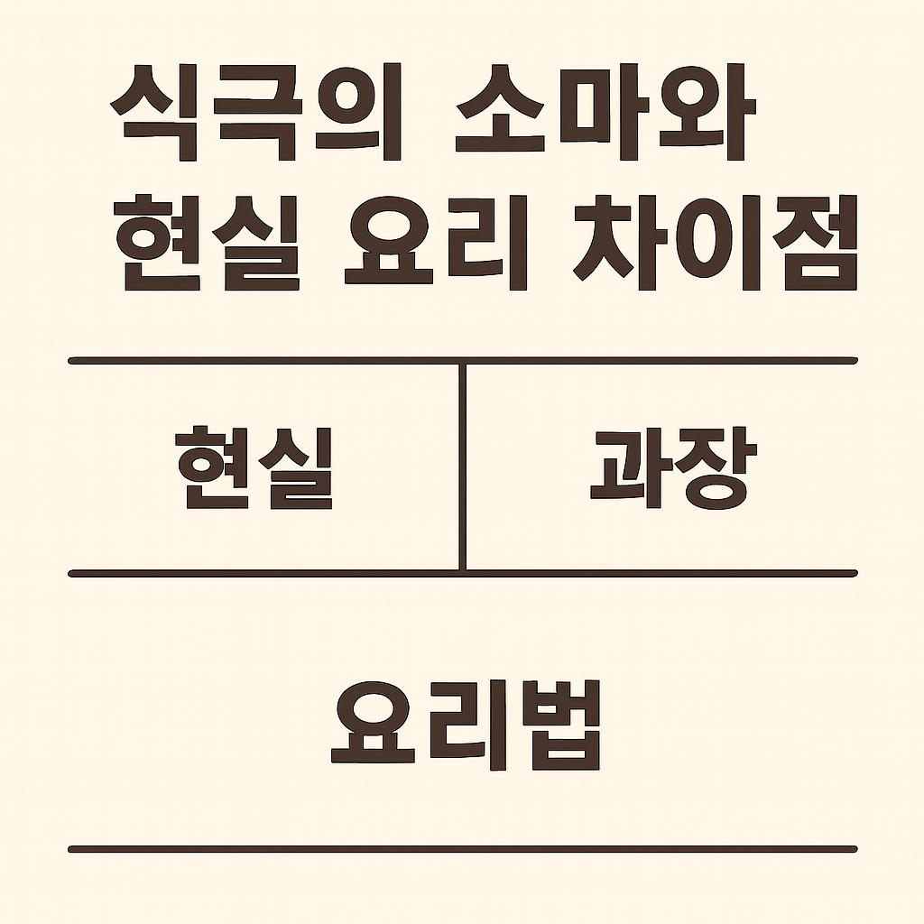 식극의 소마와 현실요리 차이점 (현실,과장,요리법)