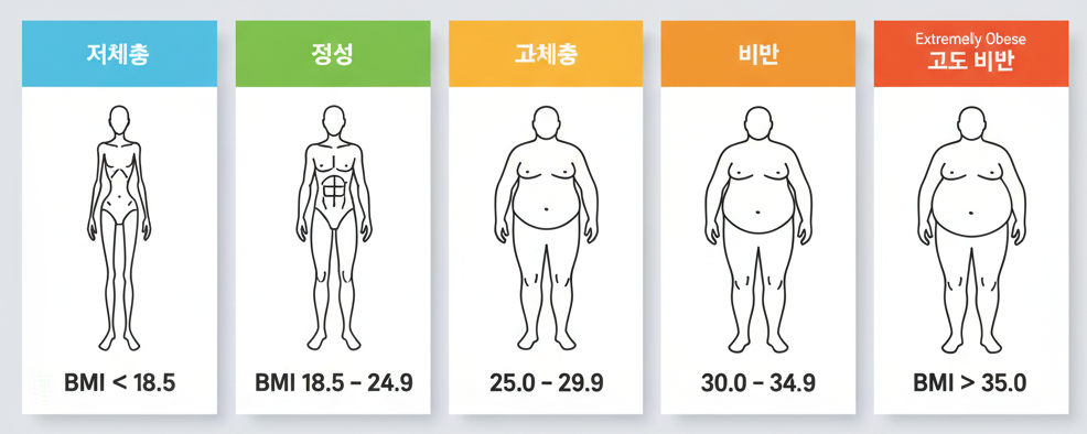 비만도지수 체질량지수 BMI지수 계산해보세요. 간단합니다!