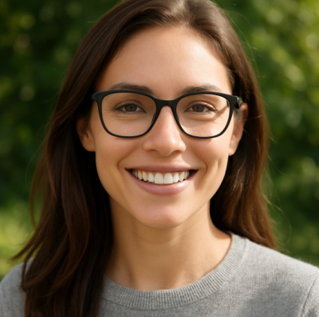 건강한 시력을 가진 여성