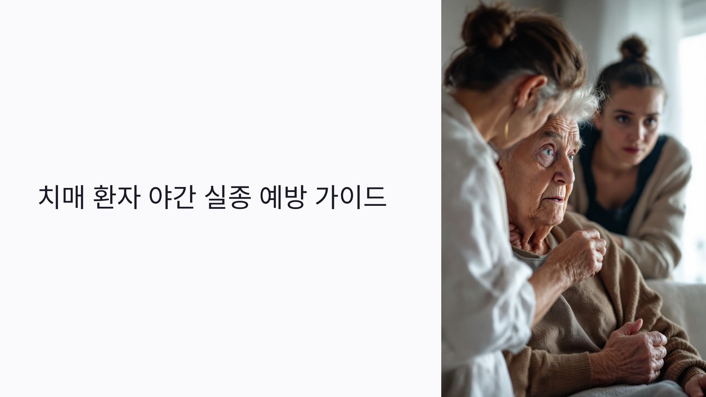 치매 환자 야간 실종, 이렇게 막는다: 밤 시간 실종 징후&middot;예방 장비&middot;경찰 연계 가이드