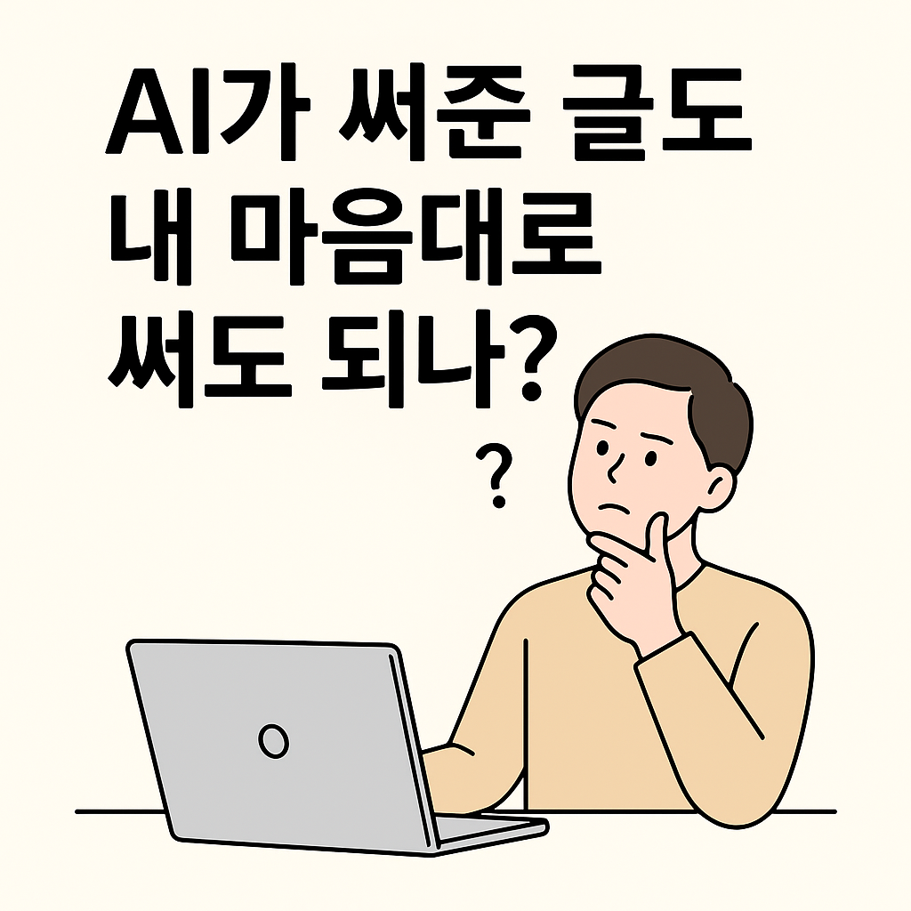 AI가 써준 글도 내 마음대로 써도 되나