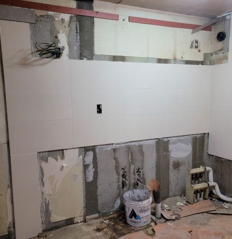 올수리 인테리어 싱크대 타일 공사