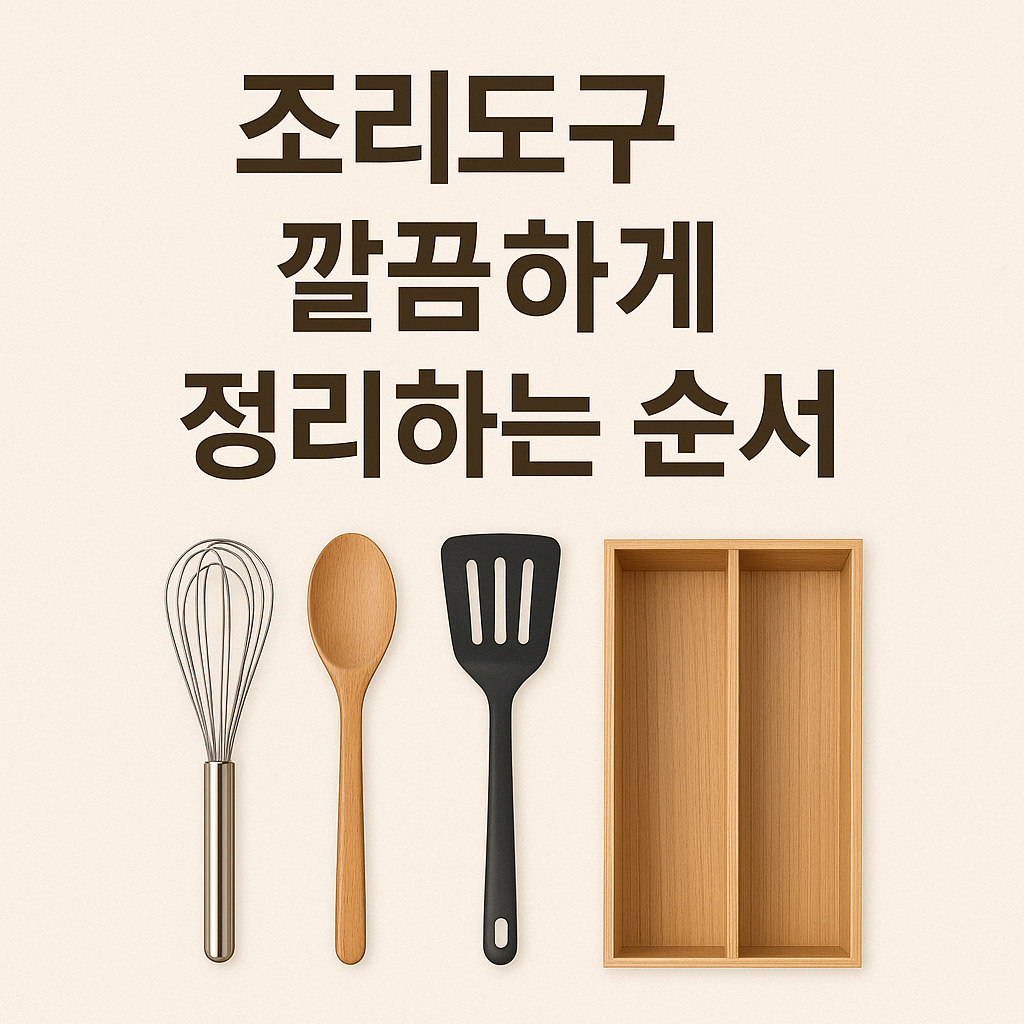 조리도구 깔끔하게 정리하는 순서