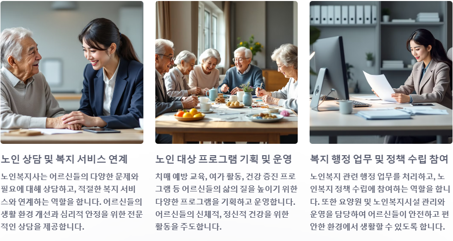 노인 복지사의 주요업무