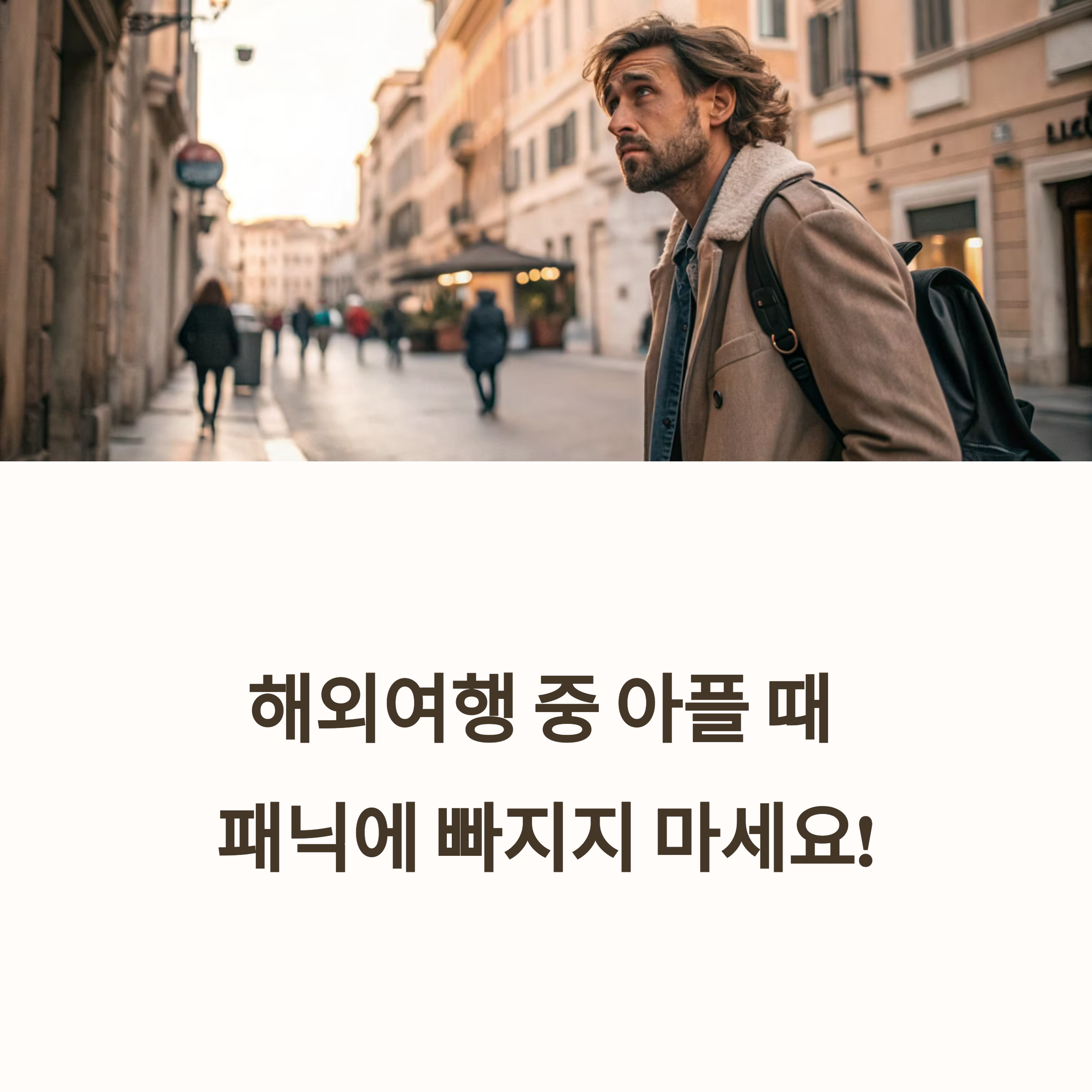 여행 중 아플 때 대처법