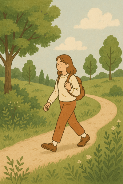 자연 속을 걷기