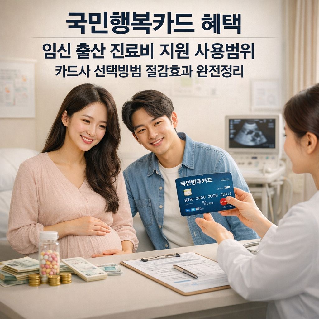 국민행복카드 혜택 임신 출산 진료비 지원 사용범위 카드사 선택방법 절감효과 완전정리