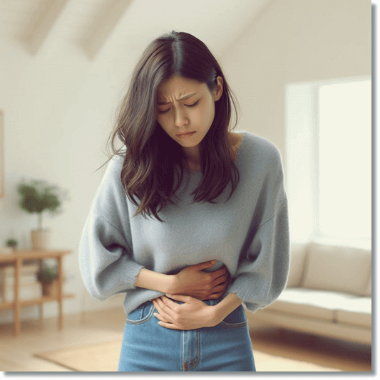 배아픈 여성