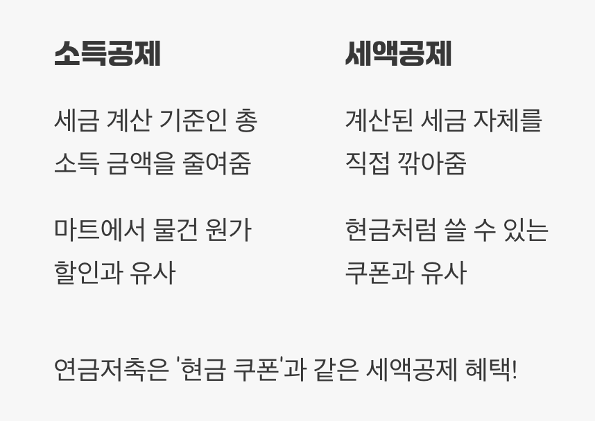 세액공제? 소득공제? 뭐가 다른가요?