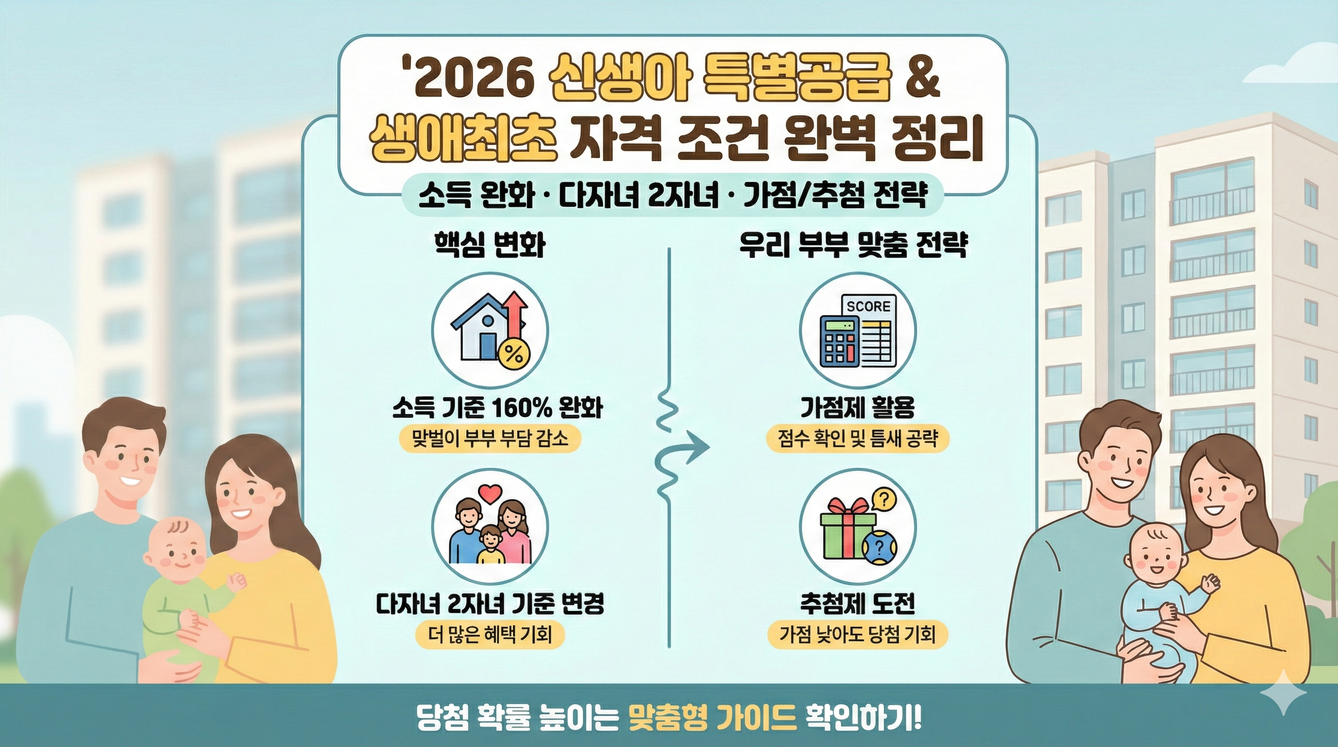 2026년 신생아·생애최초 특별공급 자격조건