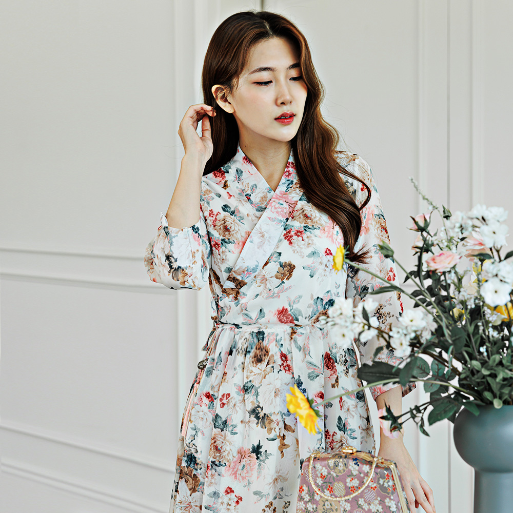 한복원피스 퓨전한복 데일리 철릭 원피스