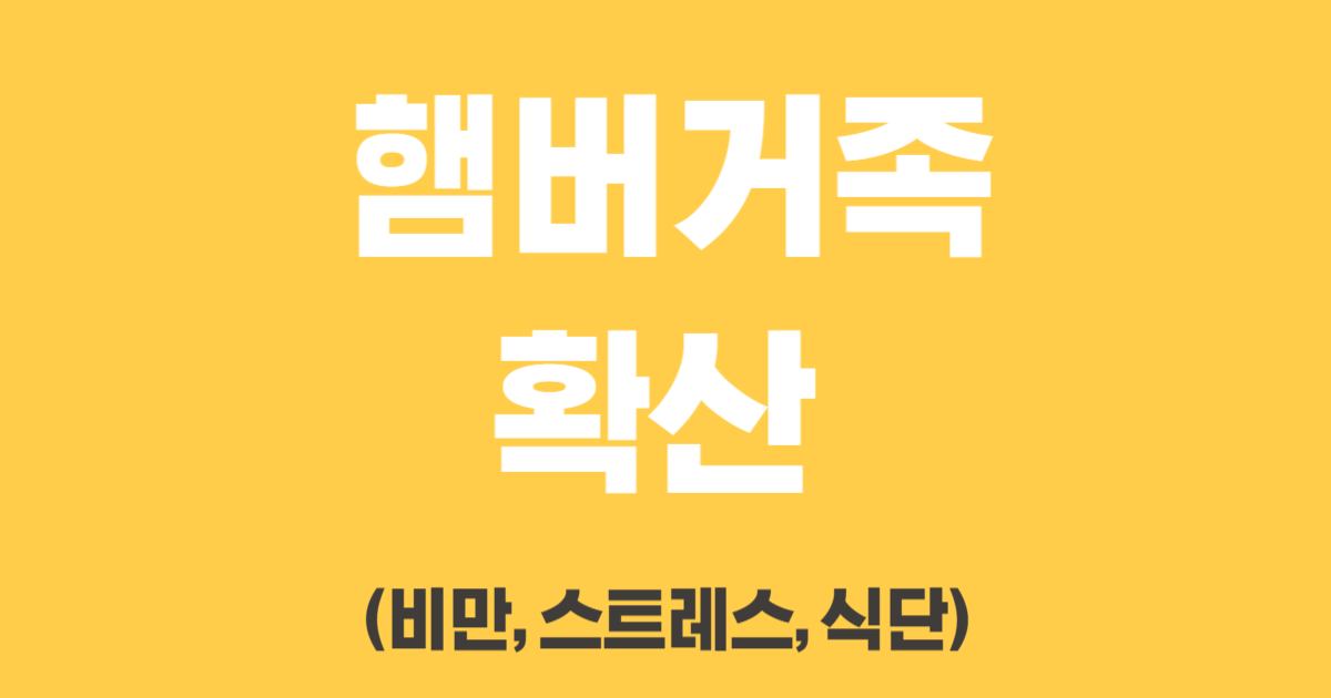 햄버거족 확산 (비만, 스트레스, 식단)