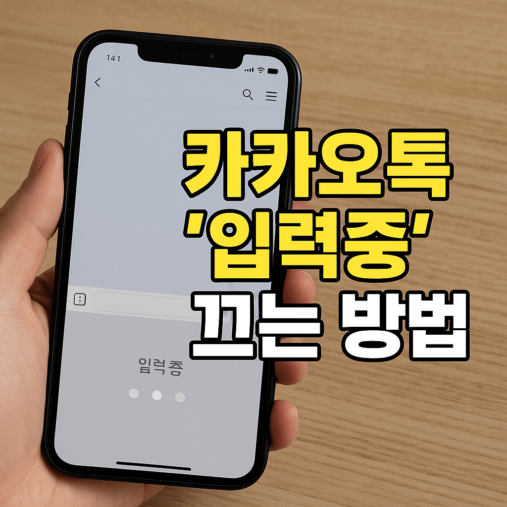 카카오톡 입력중 끄는 방법