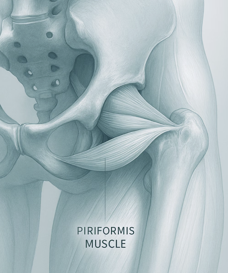 엉덩이 근육이 신경을 누르고 있어요
