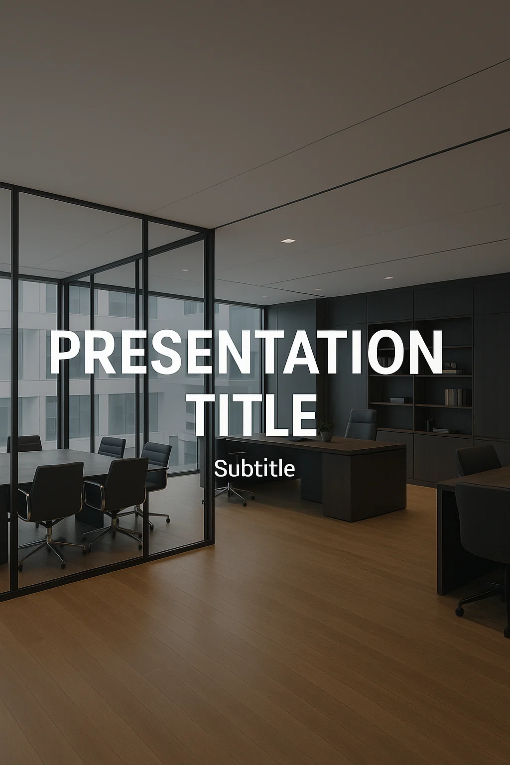 프레젠테이션 표지용 이미지, 고급 오피스 배경 디자인 AI 프롬프트