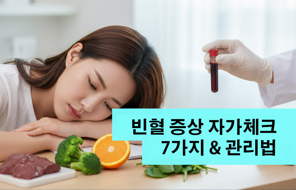 빈혈 증상 자가 체크 7가지와 관리법