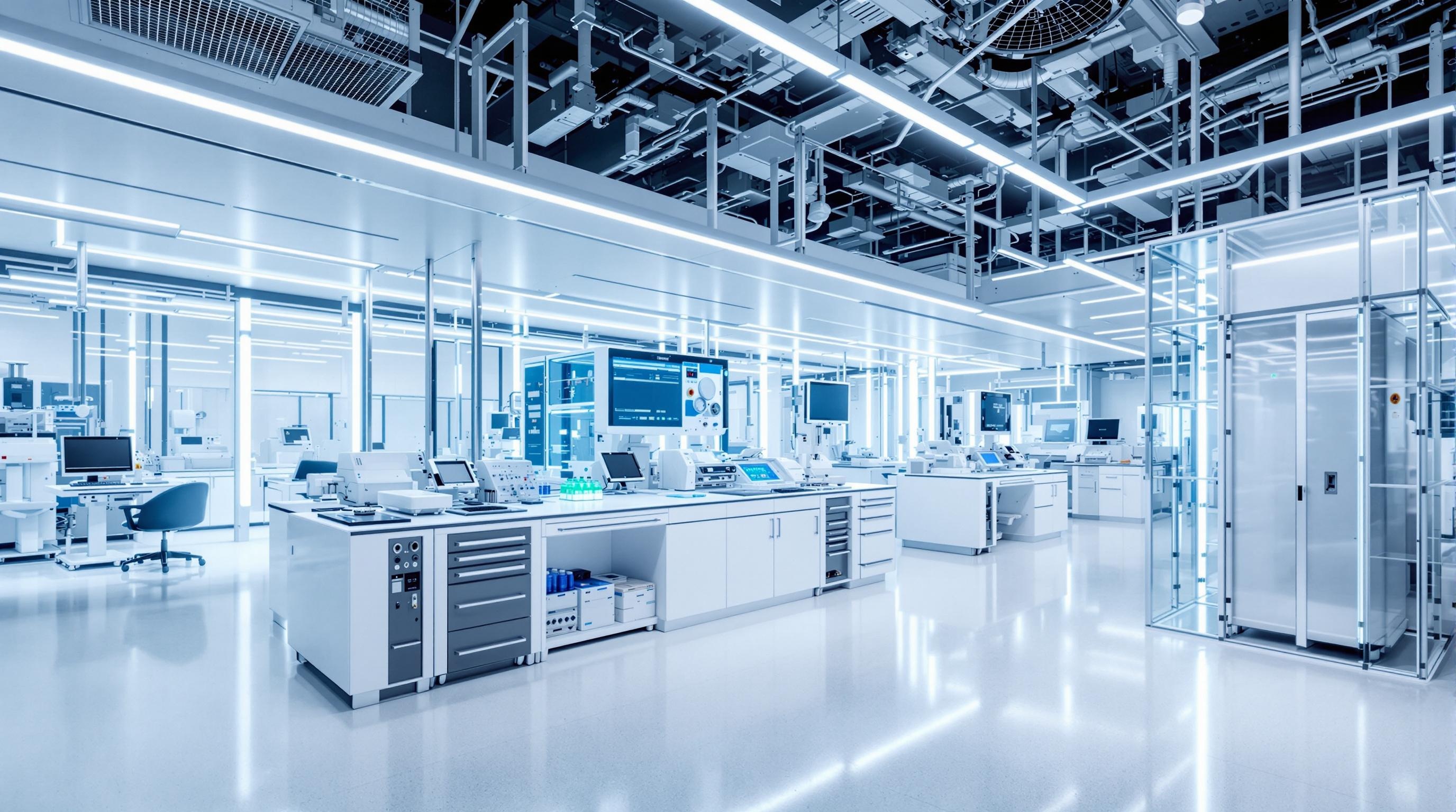 첨단 리튬이온 배터리 연구를 위해 설계된 밝고 현대적인 실험실