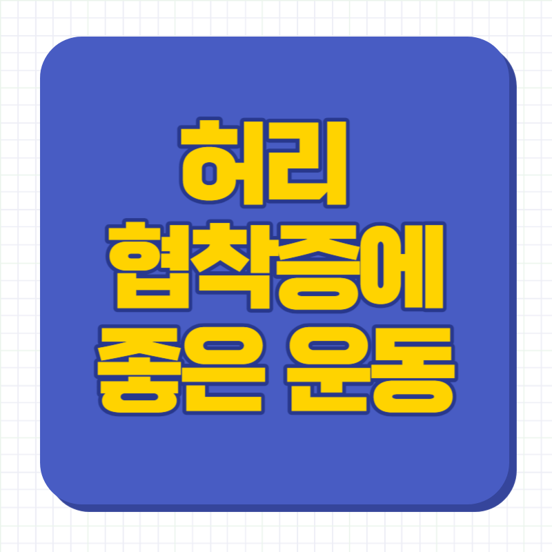 허리 협착증에 좋은 운동