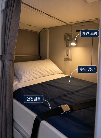 객실승무원은 비행 중 어디에서 쉴까? 장거리 비행의 승무원 휴식 공간